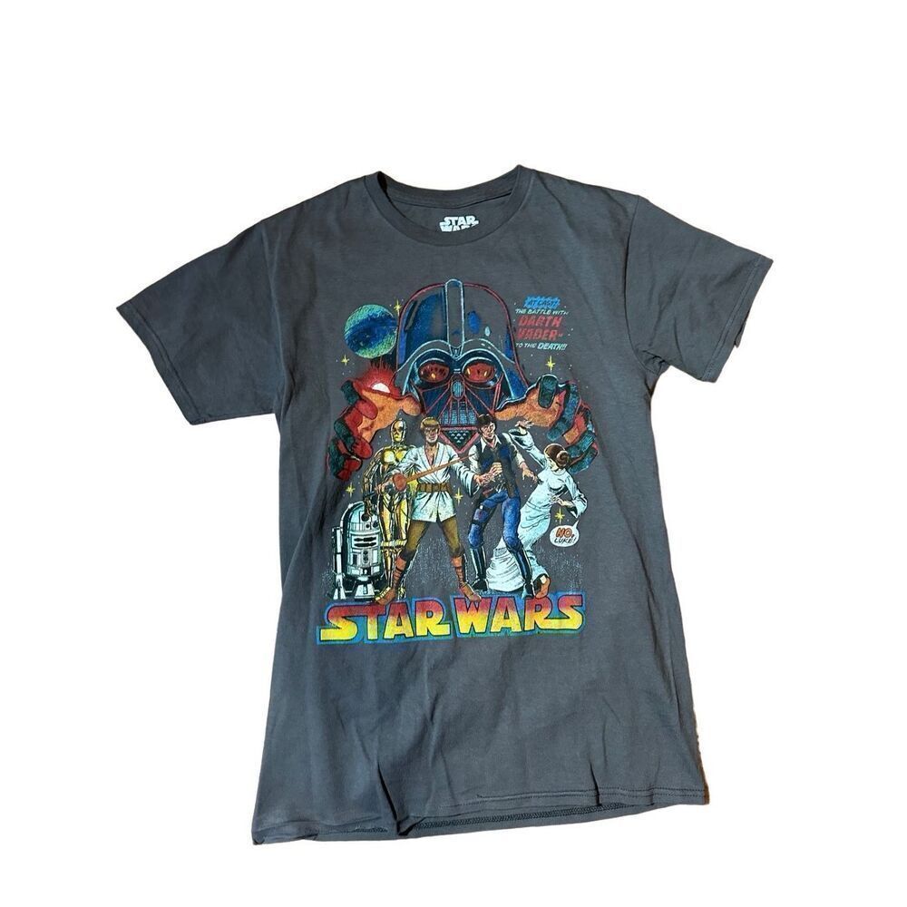 Mad Engine Star Wars Classic 1977 Cast Vintage Design Men's T-Shirt‎ Sz S